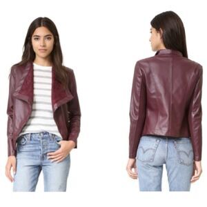 BB Dakota Vegan‎ Jacket  Brown Faux Leather Jacket, Size - Large